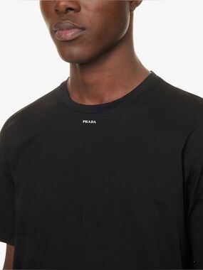 Prada logo print stretch t shirt